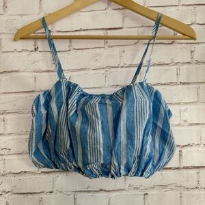 Wild Fable Blue and White Striped Top